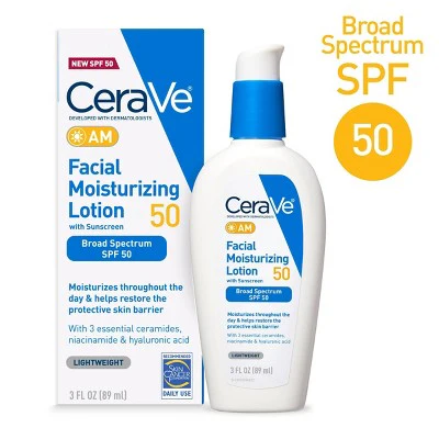 CeraVe Facial Moisturizing Lotion AM SPF50 3 fl oz - Imperfect Box - Image 10