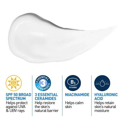 CeraVe Facial Moisturizing Lotion AM SPF50 3 fl oz - Imperfect Box - Image 2