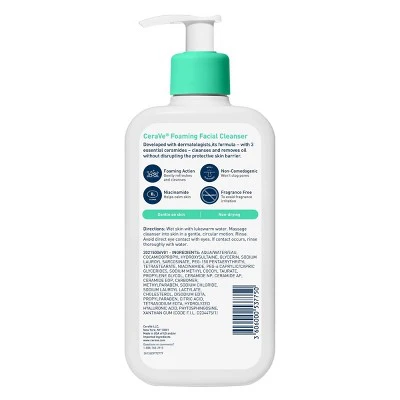 CeraVe Foaming Face Wash with Hyaluronic Acid and Niacinamide 12 fl oz - New - Image 13