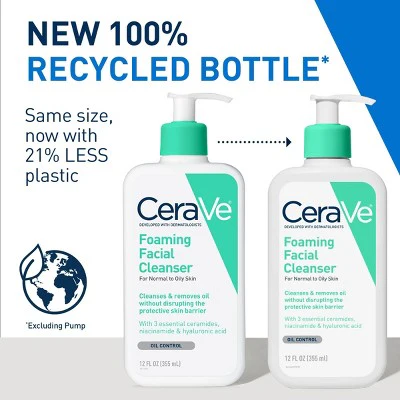 CeraVe Foaming Face Wash with Hyaluronic Acid and Niacinamide 12 fl oz - New - Image 15