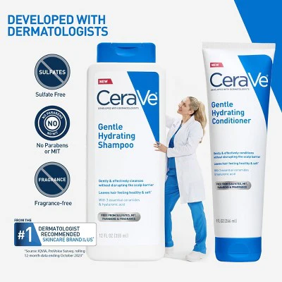 CeraVe Gentle Scalp Care Shampoo 12 fl oz - Imperfect Container - Image 6