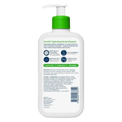 CeraVe Hydrating Face Wash-Hyaluronic Acid and Glycerin 12 fl oz - New - Image 15