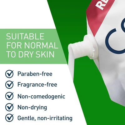 CeraVe Hydrating Face Wash with Hyaluronic Acid and Glycerin Refill 16 fl oz - New - Image 6