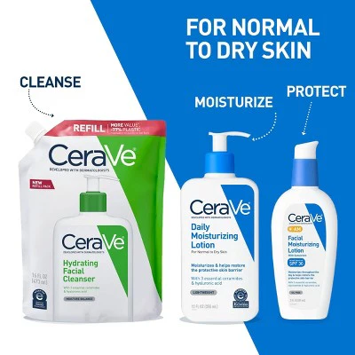 CeraVe Hydrating Face Wash with Hyaluronic Acid and Glycerin Refill 16 fl oz - New - Image 9