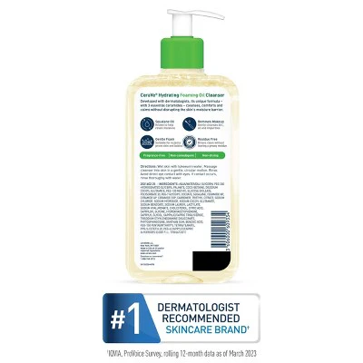 CeraVe Hydrating Foaming Cleansing Oil Face Wash 16 fl oz - New - Image 10