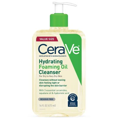 CeraVe Hydrating Foaming Cleansing Oil Face Wash 16 fl oz - New - Image 12