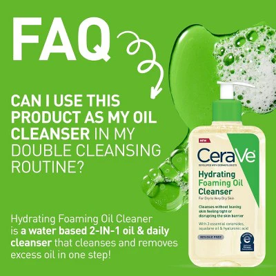 CeraVe Hydrating Foaming Cleansing Oil Face Wash 16 fl oz - New - Image 5