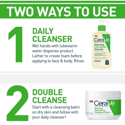 CeraVe Hydrating Foaming Cleansing Oil Face Wash 16 fl oz - New - Image 6