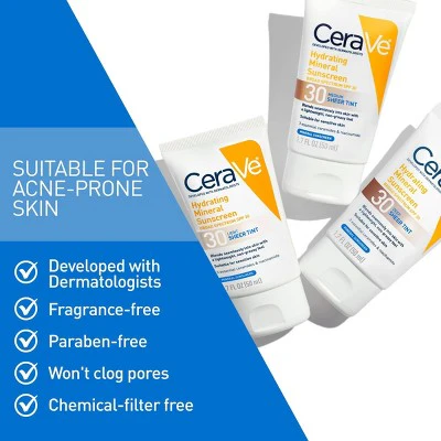 CeraVe Hydrating Mineral Tinted Face Lotion SPF 30 Deep 1.7 fl oz - Missing Box - Image 5