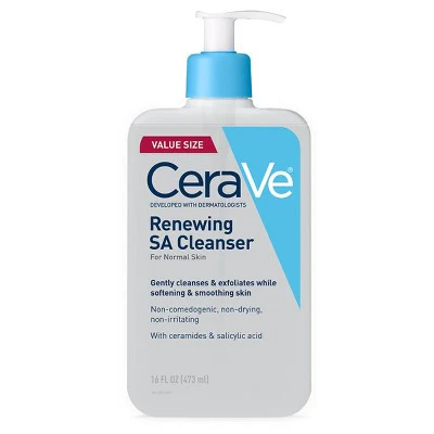 CeraVe SA Face Wash Salicylic Acid Cleanser 16 fl oz - Small Amount Missing