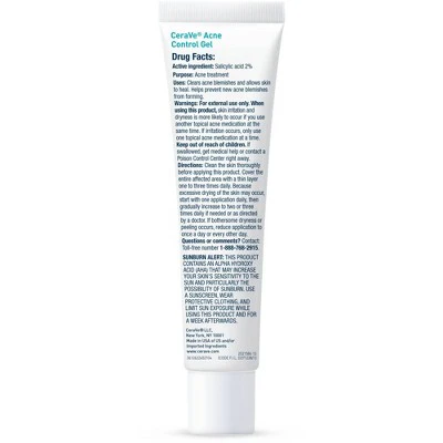 CeraVe Salicylic Acid Acne Treatment Control Gel 1.35oz - Imperfect Box - Image 4