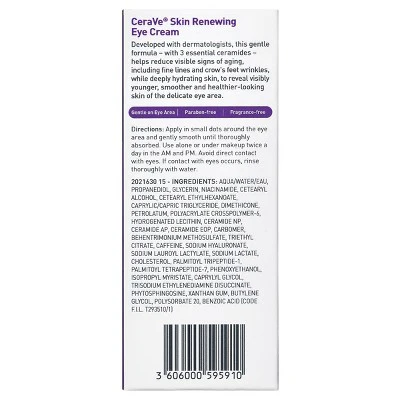CeraVe Skin Renewing Peptide Eye Cream 0.5 fl oz - Imperfect Box - Image 12