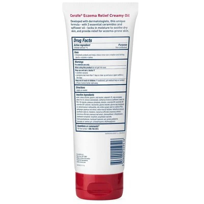 CeraVe Soothing Eczema Creamy Oil Moisturizer for Dry and Itchy Skin 8 fl oz - Imperfect Container - Image 2
