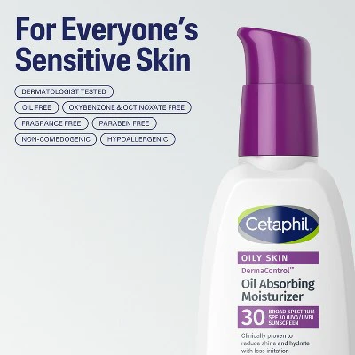Cetaphil Dermacontrol Oil Absorbing Face Moisturizer SPF 30 4 fl oz - Imperfect Box - Image 7