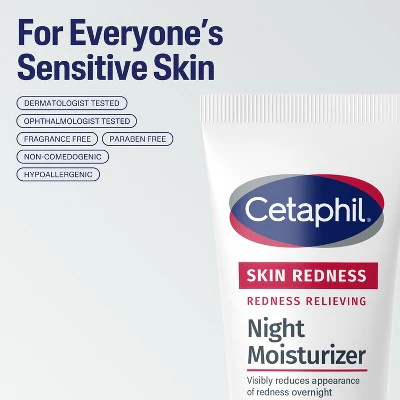 Cetaphil Redness Relieving Night Face Moisturizer 1.7 fl oz - Imperfect Box - Image 7