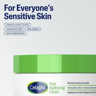 Cetaphil Rich Hydrating Face Cream Moisturizer with Hyaluronic Acid 1.7oz - Imperfect Box - Image 7