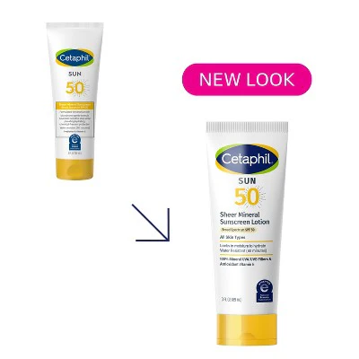 Cetaphil Sheer Mineral Face; Body SPF 50 3 fl oz - Imperfect Container - Image 3