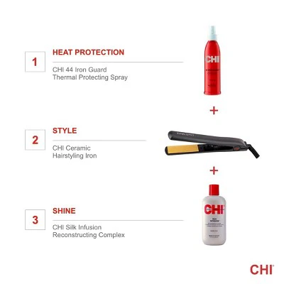 CHI Original Ceramic Hair Straightener Flat Iron 1" Floating Plates Black - Imperfect Box - Image 7