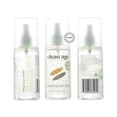 Clean Age Cedar & Sea Salt AHA Deodorant + Body Spray for Teens 4 fl oz - New - Image 5