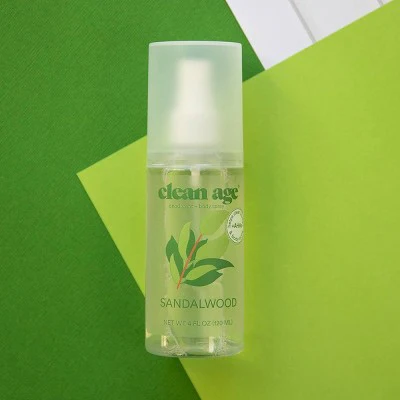 Clean Age Sandalwood AHA Deodorant + Body Spray for Teens 4 fl oz - New - Image 6