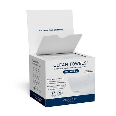 Clean Skin Club Disposable Face Towel for Improved Skin XL 50ct - New - Image 2