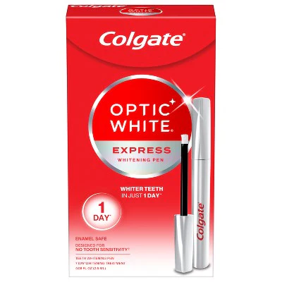 Colgate Optic White Express 7 Day Whitening Treatment Teeth Whitening Pen 0.08 fl oz - Imperfect Box - Image 11