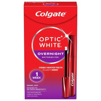 Colgate Optic White Overnight Teeth Whitening Pen Gel 0.08 fl oz/21 Treatments - New - Image 2