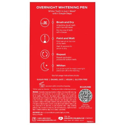 Colgate Optic White Overnight Teeth Whitening Pen Gel 0.08 fl oz/21 Treatments - New - Image 3