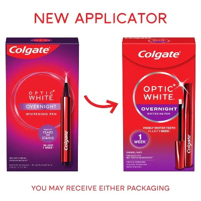 Colgate Optic White Overnight Teeth Whitening Pen Gel 0.08 fl oz/21 Treatments - New - Image 4