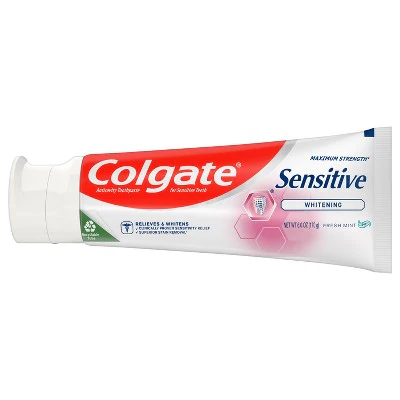 Colgate Sensitive Toothpaste Maximum Strength with Whitening Fresh Mint Gel 6oz/3pk - Imperfect Box - Image 11