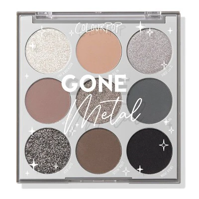 ColourPop 9-Pan Eyeshadow Makeup Palette Gone Metal 0.3oz - Imperfect Box
