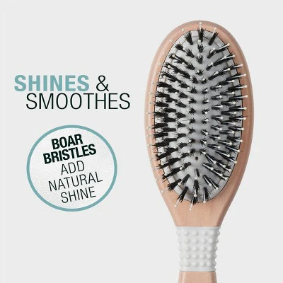 Conair Ceramic Wood Nylon & Boar Bristle Cushion Hair Brush - Imperfect Box - Image 3