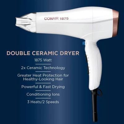 Conair Double Ceramic Hair Dryer 1875W - Imperfect Box - Image 4