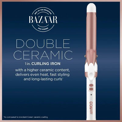 Conair Double Ceramic Rose Gold Curling Iron 1" - Imperfect Box - Image 3