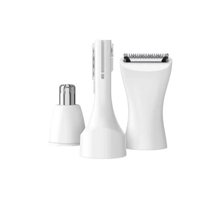 Conair Girlbomb Wet and Dry Cordless Rechargeable Face Shaver with Nose, Ear, Eyebrow and Bikini Trimmer Attachments Set 6pc - New - Image 3