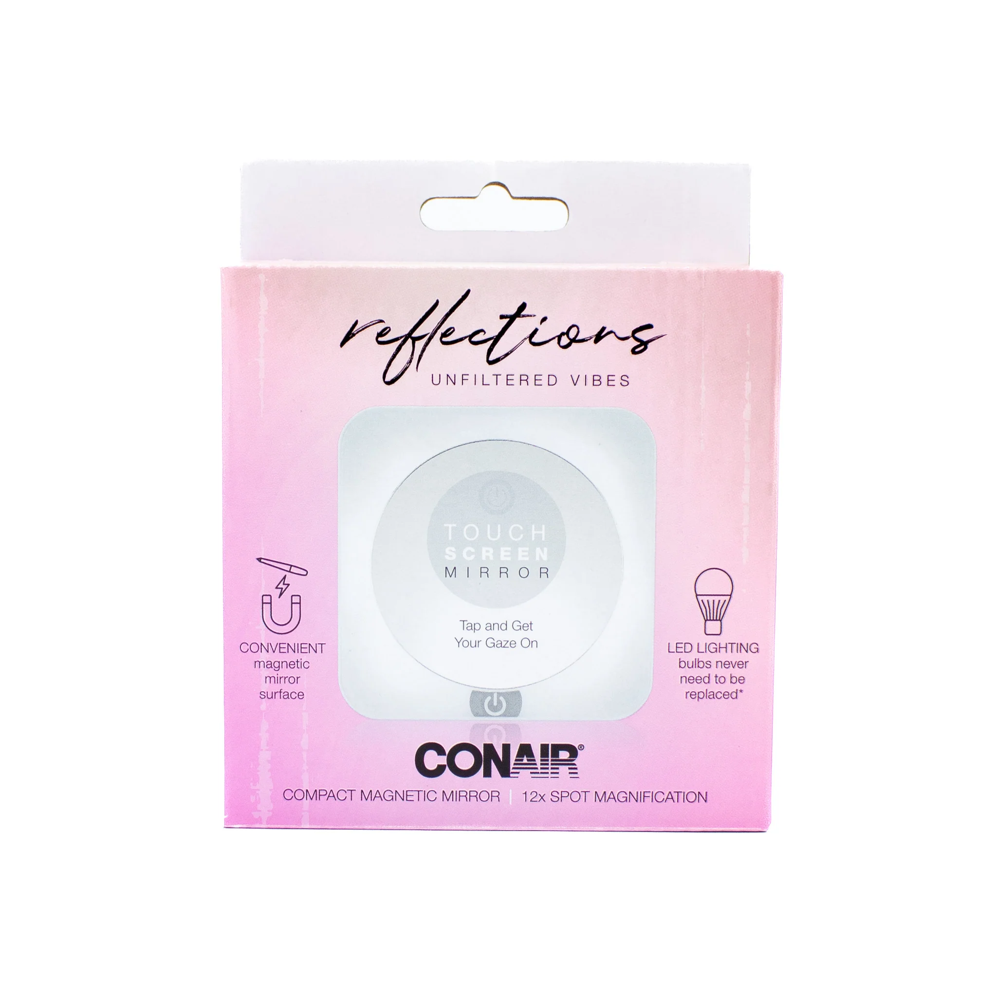 CONAIR Reflections Unfiltered Vibes LED Compact Magnetic Mirror - New