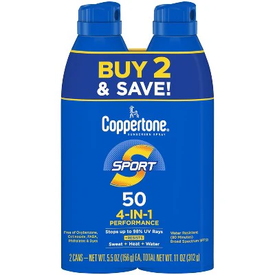 Coppertone Sport Sunscreen Spray SPF 50 11oz - New