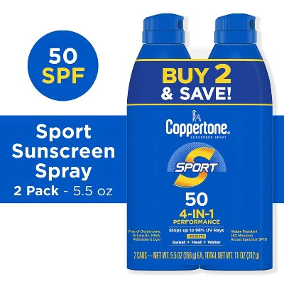 Coppertone Sport Sunscreen Spray SPF 50 11oz - New - Image 3