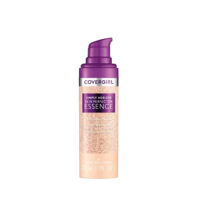COVERGIRL Simply Ageless Skin Perfector Essence Vegan Foundation 20 Light 1 fl oz - Imperfect Container - Image 3