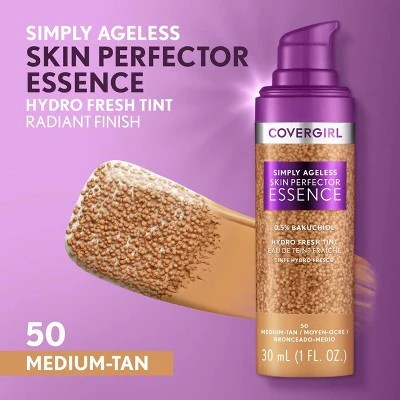 COVERGIRL Simply Ageless Skin Perfector Essence 50 Medium Tan 1 fl oz - Imperfect Container - Image 6