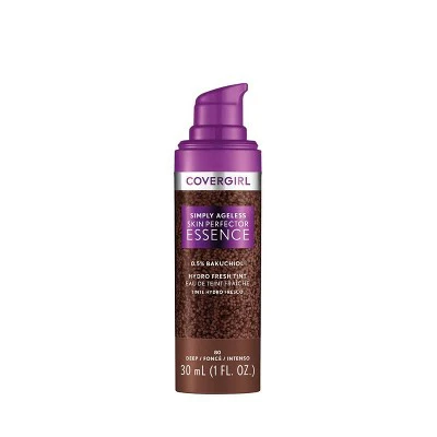 COVERGIRL Simply Ageless Skin Perfector Essence Vegan Foundation 80 Deep 1 fl oz - Imperfect Container - Image 3