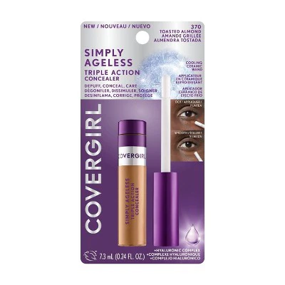 COVERGIRL Simply Ageless Under-Eye Filler & Brightener Concealer 370 Toasted Almond 0.24 fl oz - Imperfect Box - Image 7