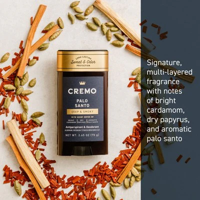Cremo Solid Antiperspirant Palo Santo 2.65oz - New - Image 2