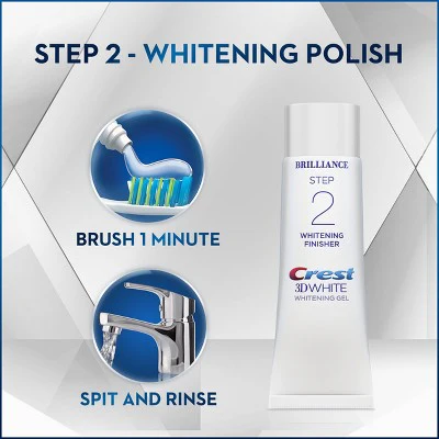Crest 3D White Brilliance Toothpaste and Whitening Gel System 4.0oz and 2.3oz - Imperfect Box - Image 8