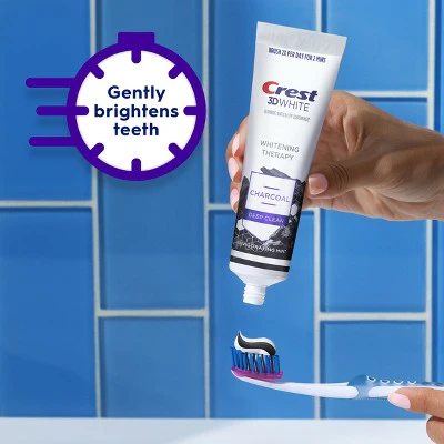 Crest 3D Whitening Therapy Charcoal Toothpaste 4.6oz/2pk - Imperfect Box - Image 4