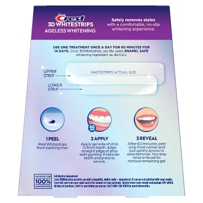 Crest 3D Whitestrips Ageless Whitening Whitening Kit 14ct - Imperfect Box - Image 10