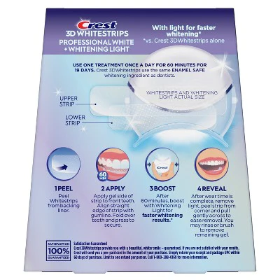 Crest 3D Whitestrips Professional White with Light Teeth Whitening Kit 19 Treatments - Imperfect Box - Image 10