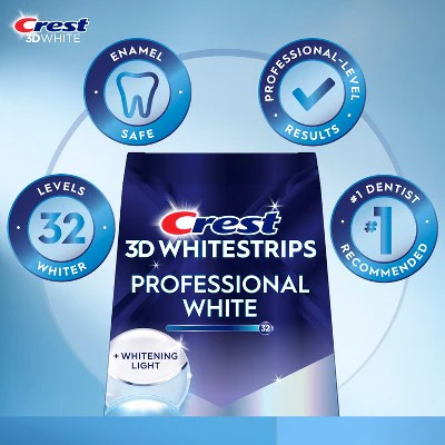 Crest 3D Whitestrips Professional White with Light Teeth Whitening Kit 19 Treatments - Imperfect Box - Image 3