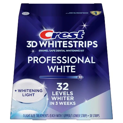 Crest 3D Whitestrips Professional White with Light Teeth Whitening Kit 19 Treatments - Imperfect Box - Image 9
