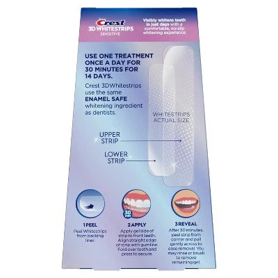 Crest 3D Whitestrips Sensitive White Kit 14 Treatments - Imperfect Box - Image 11